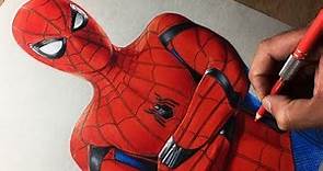 Drawing Spiderman Homecoming - Marvel - Avengers - Timelapse | Artology