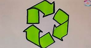 #recyclingsymbol/How to draw a recycling symbol ICON step by step for beginners