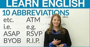 Learn English: 10 abbreviations you should know