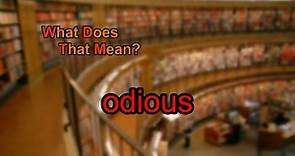 What does odious mean?