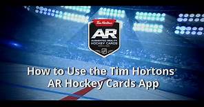 How to use the Tim Hortons AR Hockey Cards App