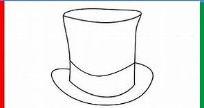 How to draw a Top Hat step by step for beginners
