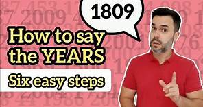 How to say the years in English: six easy steps