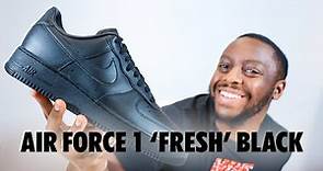 Nike Air Force 1 '07 FRESH Triple Black On Foot Sneaker Review QuickSchopes 409 Schopes DM0211 001