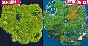 Evolution of The Entire Fortnite Map! (Chapter 1 Season 1 - Chapter 2 Season 2)