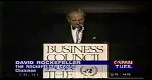 David Rockefeller talks about over population and population control
