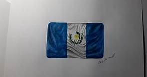 como dibujar y pintar la Bandera de Guatemala