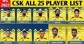 IPL 2022 CSK Squad After Auction 2022 | Chennai Super Kings All Player List & Their Price
