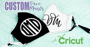 How to Customize Fabric Face Masks with Iron On Vinyl - HTV | Iron On Logo on Face Masks with Cricut