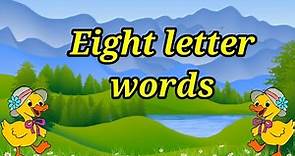 Eight letter words | Eight letter words in english
