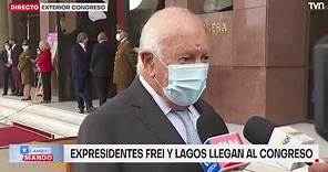 Ex Presidente Ricardo Lagos llega al Congreso | Cambio de mando - Chile 2022