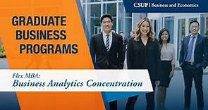 CSUF Flex MBA Business Analytics Concentration