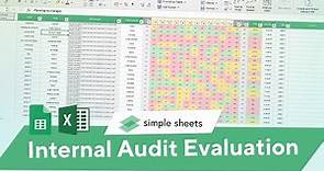Internal Audit Evaluation Excel Template Step-by-Step Video Tutorial by Simple Sheets
