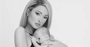 Paris Hilton posa con su primer hijo, nacido por gestación subrogada