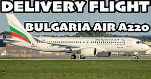 *DELIVERY FLIGHT* Bulgaria Air 2nd Airbus A220-300 departs Montreal (YMX/CYMX)