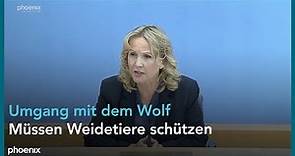 "Umgang mit dem Wolf": Pressekonferenz mit Steffi Lemke