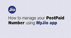 How to Manage Your Postpaid Number Using MyJio App | Jio