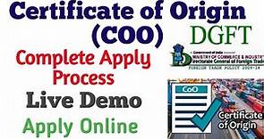 How to Apply Certificate of Origin (COO) Online For Export Goods | SAPTA | GSP | SAFTA | DGFT Portal