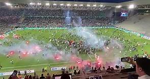 Angry crowds invade pitch after Saint-Etienne relegated from Ligue 1