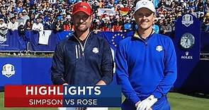 Justin Rose vs Webb Simpson | Extended Highlights | 2018 Ryder Cup