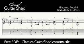 Puccini: O Mio Babbino Caro - Free Classical Guitar Sheet Music