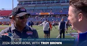 Patriots Troy Brown speaks with NFL Network’s Tom Pelissero | 2024 Senior Bowl