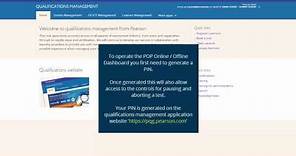 Pearson Onscreen Platform – Create User PIN & Offline Dashboard Login