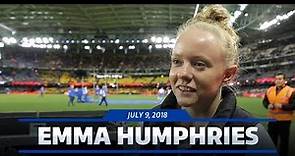 AFLW: Emma Humphries interview (July 9, 2018)