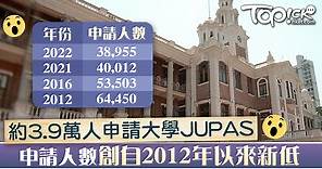 【大學聯招】JUPAS申請數字僅3.9萬人    數字創自2012年以來新低 - 香港經濟日報 - TOPick - 親子 - Band 1學堂 - 中小學