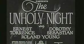 The Unholy Night | AKA The Green Ghost | Original 1929 Movie Thriller |