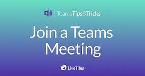 How To Join a Meeting in Various Ways in Microsoft Team
