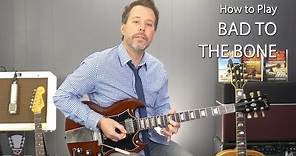 How to Play Bad To The Bone by George Thorogood Guitar Lesson