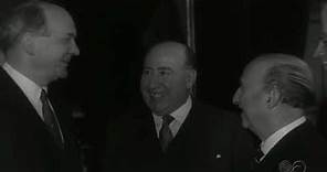 1961 12 25 NODO 990A Dean Rusk, Secretario de Estado de Norteamérica, en Madrid Con Franco