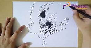 How to Draw Ghost Rider step by step