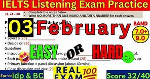 03 February 2024 IELTS Listening Practice Test 2024 With Answer Key | IELTS EXAM | IDP & BC