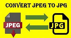 How to convert JPEG into JPG