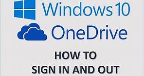 Windows 10 - OneDrive.com Tutorial - How to Sign In & Out - Setup in Microsoft OneDrive from Logout