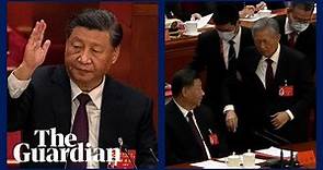 China: Xi Jinping passes constitution amendment as Hu Jintao escorted out