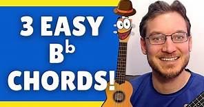 3 Easy Ways to Play a Bb Chord on Ukulele! B flat Chord HACKS!