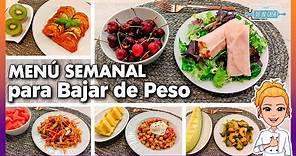 💚 Menú Semanal para BAJAR de PESO #1 🤩 SALUDABLE y ECONÓMICO 👍 Menú para Adelgazar, Ideal Dieta 💖