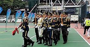 香港升旗隊總會2023.4.1 沙咀道、解放軍、出旗、國旗、國歌