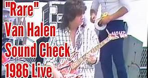 Van Halen Sound check 1986 Live rare