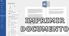 Como imprimir documento en Office Word 2016
