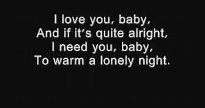I love you baby - Frank Sinatra lyrics.wmv - Video