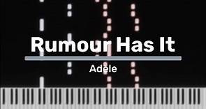 Rumour Has It - Adele [Piano Tutorial]