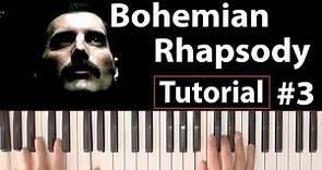 Como tocar "Bohemian Rhapsody"(Queen) - Parte 3/4 - Piano tutorial, partitura y Mp3