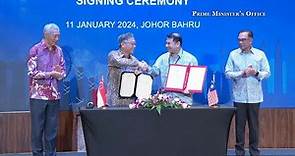 PM Lee Hsien Loong at the Signing Ceremony of the Johor-Singapore Special Economic Zone MOU