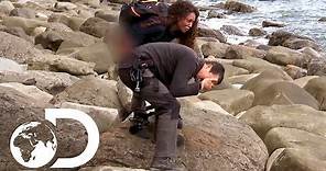 Mel B Pees on Bear's Hand! | Running Wild with Bear Grylls