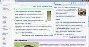 Navigating Wikipedia's front page