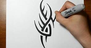 How to Draw a Simple Spiky Tribal Tattoo Design